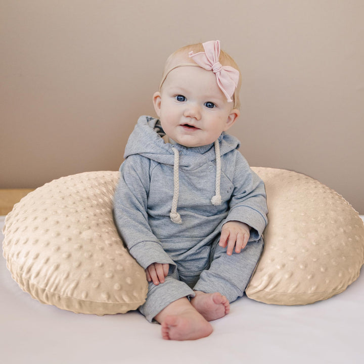 Konssy 2 Pack Nursing Pillow Covers, Soft Covers for Breastfeeding Pillows Covers Only, Cloud-Like Soft Plush Fabric, Cozy Comfort for Baby Boy Girl, Hidden Zipper, Machine Washable