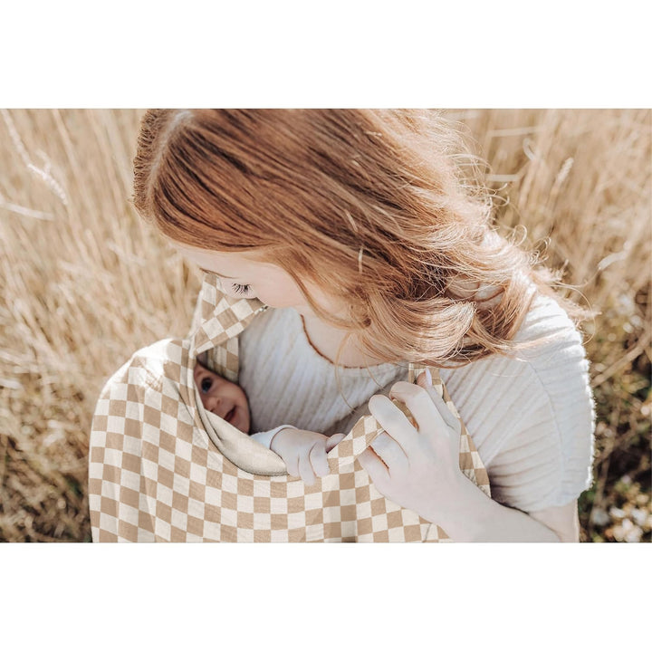 Konssy Muslin Nursing Cover Up for Breastfeeding with Rigid Hoop 100% Cotton Nursing Apron, Lightweight & Breathable, Carseat Canopy, Breast Feeding Covers for Women