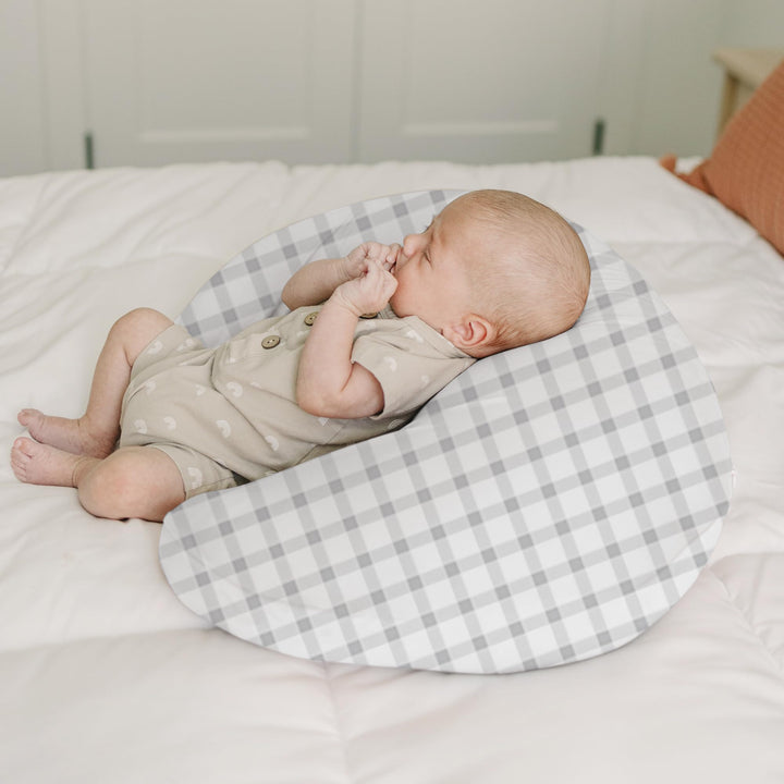 Konssy 2 Pack Nursing Pillow Covers, Soft Stretchy Cover for Breastfeeding Covers Only, Milk Silk Fabric, Breathable & Machine Washable, Slipcovers for Newborn Baby Boy Girl,