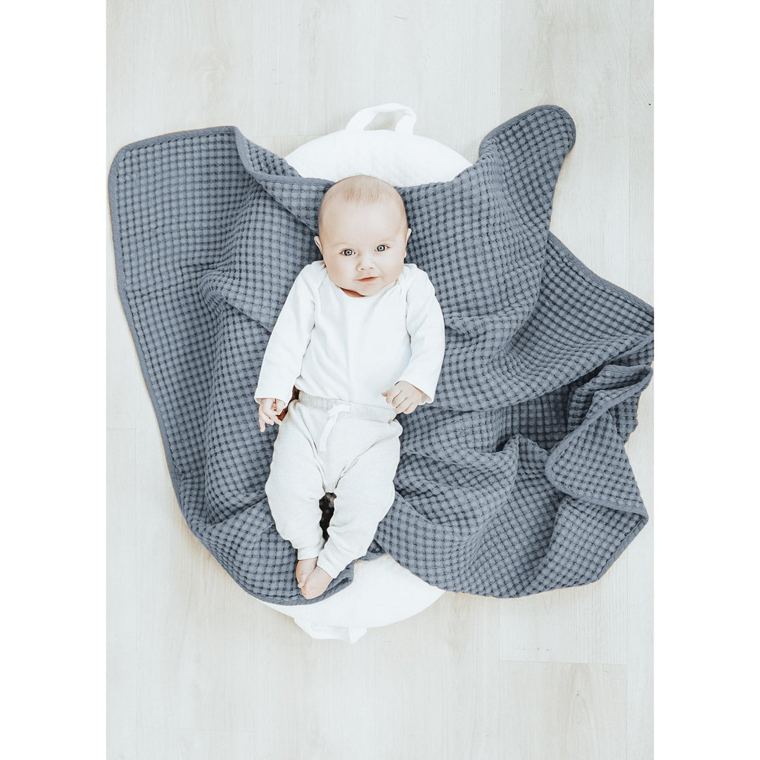 Konssy Waffle Baby Blanket for Boys & Girls, Soft Newborn Swaddle Blanket Waffle Knit, Cozy Crib Blanket Neutral for Nursery, Stroller & Toddler Bed, Machine Washable, 47" x 33"