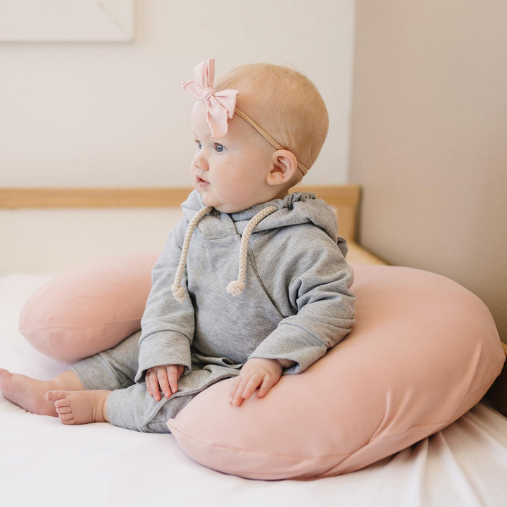 Konssy 2 Pack Nursing Pillow Covers, Soft Stretchy Cover for Breastfeeding Covers Only, Milk Silk Fabric, Breathable & Machine Washable, Slipcovers for Newborn Baby Boy Girl,