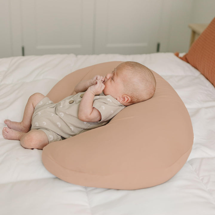 Konssy 2 Pack Nursing Pillow Covers, Soft Stretchy Cover for Breastfeeding Covers Only, Milk Silk Fabric, Breathable & Machine Washable, Slipcovers for Newborn Baby Boy Girl,