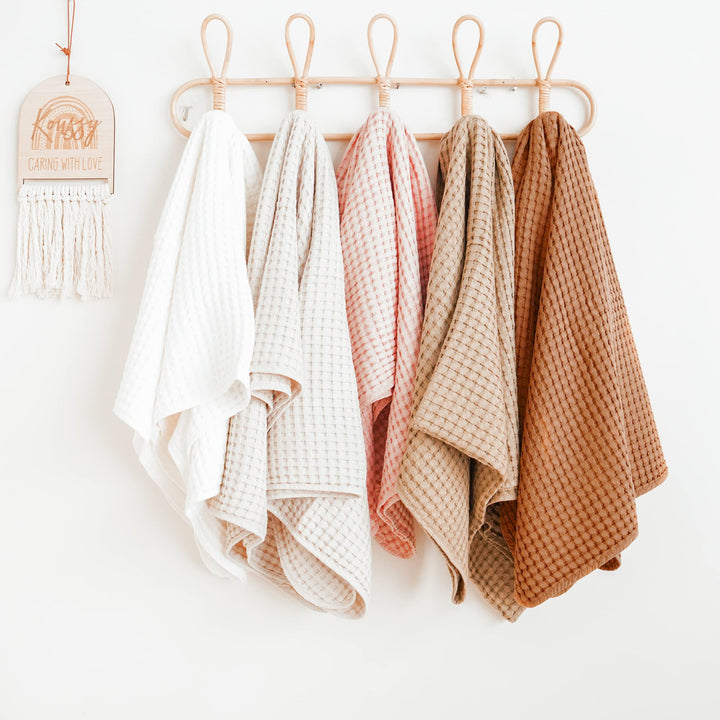 Konssy Waffle Baby Blanket for Boys & Girls, Soft Newborn Swaddle Blanket Waffle Knit, Cozy Crib Blanket Neutral for Nursery, Stroller & Toddler Bed, Machine Washable, 41" x 37"