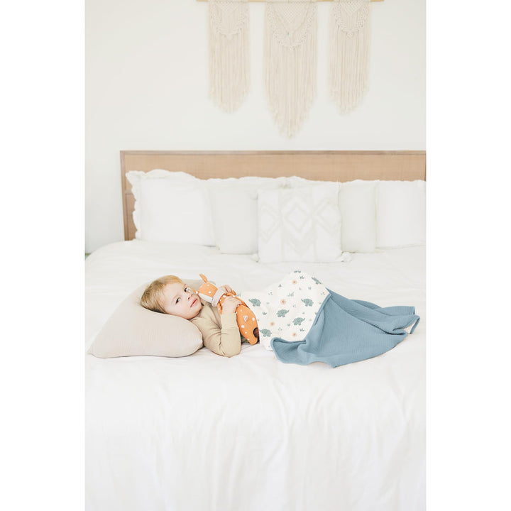 Konssy 100% Cotton Muslin Baby Blanket for Girls Boys, 40"x36" Soft & Lightweight, 4-Layer Muslin, for Receiving, Swaddling, Crib, Stroller & Nursery, Newborn to Toddler
