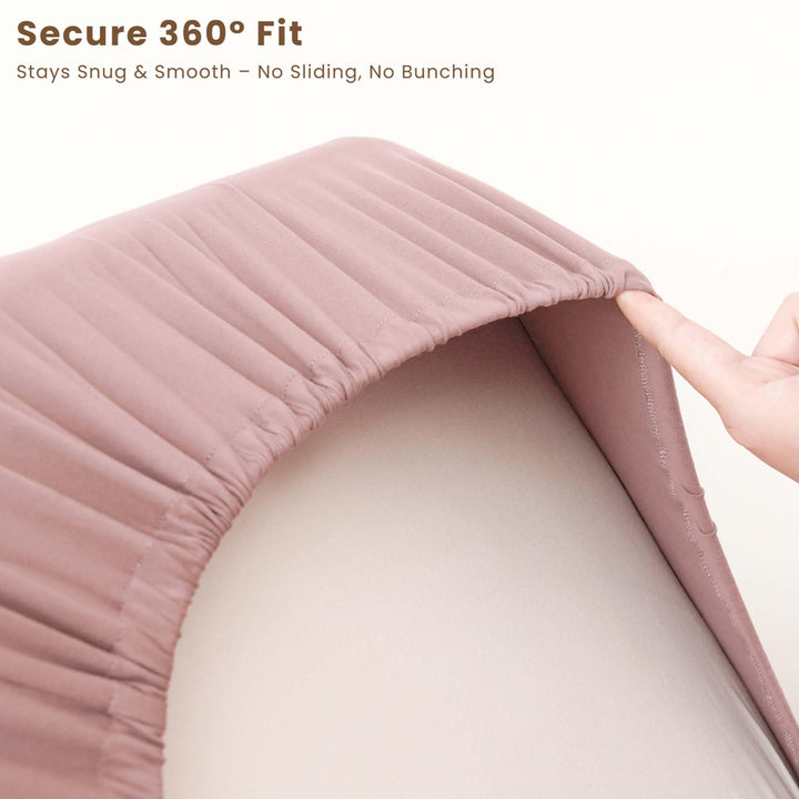 Konssy 3 Pack Stretchy Bassinet Sheets for Baby Girls and Boys, 33"x21" Silky-Soft & Breathable, Bassinet Mattress Sheet, for Baby Delight, Dream on Me, Rectangle Bassinet Sheets