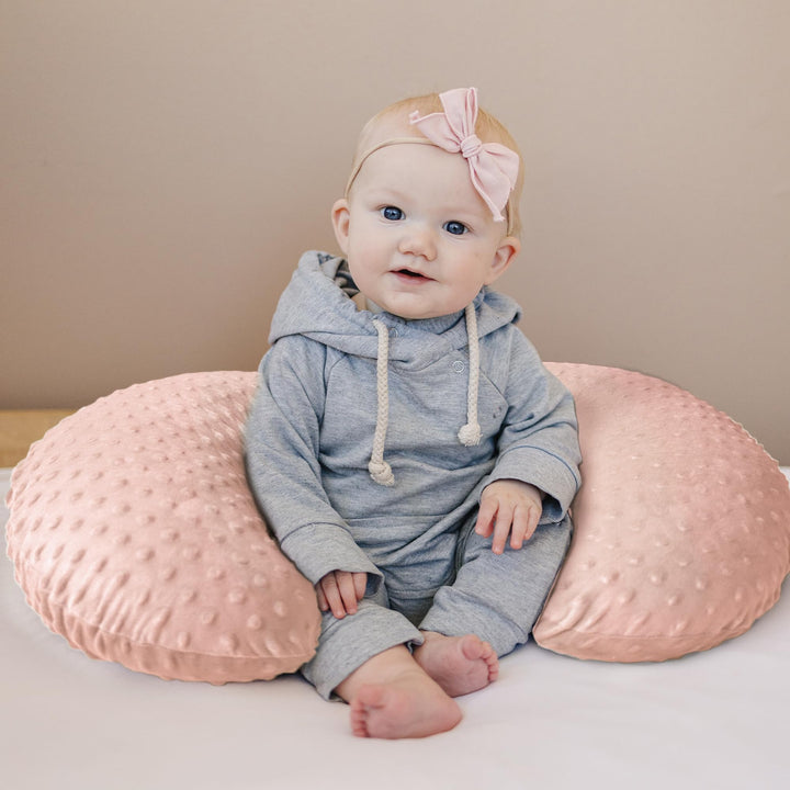 Konssy 2 Pack Nursing Pillow Covers, Soft Covers for Breastfeeding Pillows Covers Only, Cloud-Like Soft Plush Fabric, Cozy Comfort for Baby Boy Girl, Hidden Zipper, Machine Washable