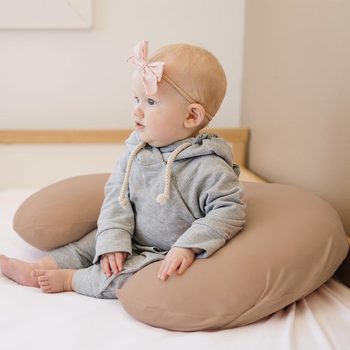 Konssy 2 Pack Nursing Pillow Covers, Soft Stretchy Cover for Breastfeeding Covers Only, Milk Silk Fabric, Breathable & Machine Washable, Slipcovers for Newborn Baby Boy Girl,