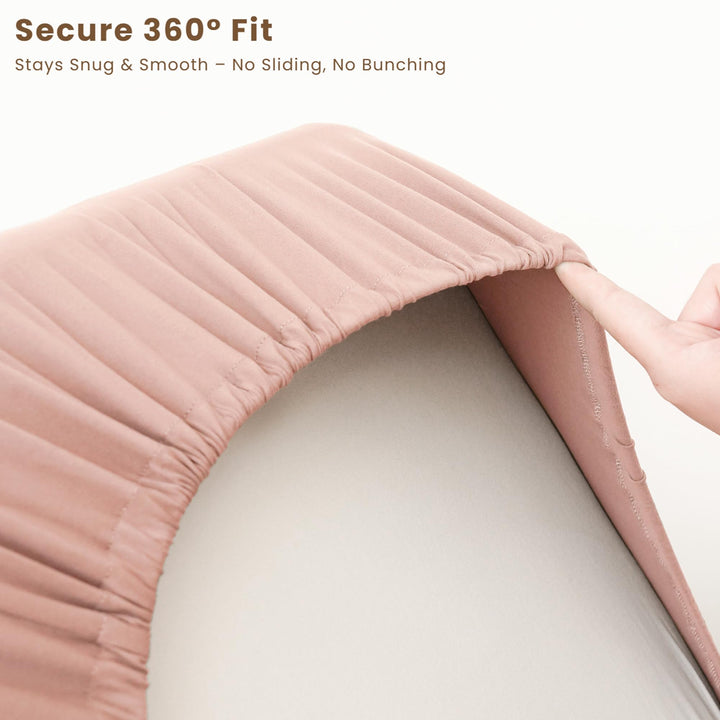 Konssy 3 Pack Stretchy Bassinet Sheets for Baby Girls and Boys, 33"x21" Silky-Soft & Breathable, Bassinet Mattress Sheet, for Baby Delight, Dream on Me, Rectangle Bassinet Sheets