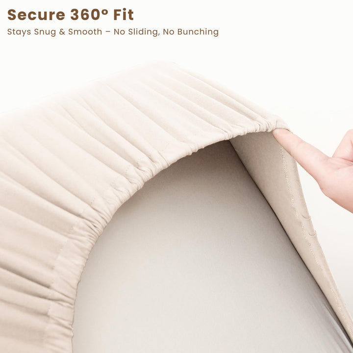 Konssy 3 Pack Stretchy Bassinet Sheets for Baby Girls and Boys, 33"x21" Silky-Soft & Breathable, Bassinet Mattress Sheet, for Baby Delight, Dream on Me, Rectangle Bassinet Sheets