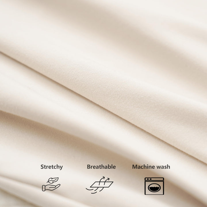 Konssy 2 Pack Nursing Pillow Covers, Soft Stretchy Cover for Breastfeeding Covers Only, Milk Silk Fabric, Breathable & Machine Washable, Slipcovers for Newborn Baby Boy Girl,