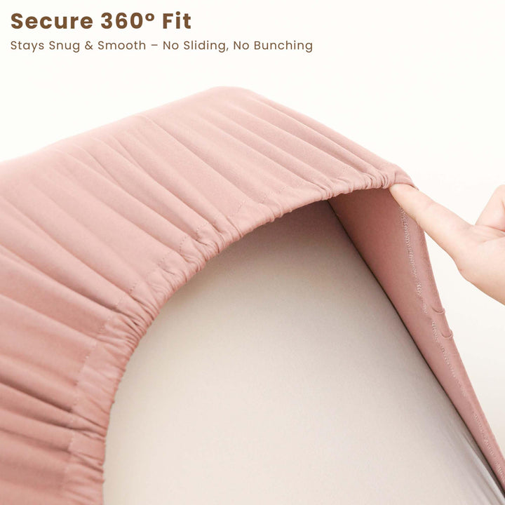 Konssy 3 Pack Stretchy Bassinet Sheets for Baby Girls and Boys, 33"x21" Silky-Soft & Breathable, Bassinet Mattress Sheet, for Baby Delight, Dream on Me, Rectangle Bassinet Sheets