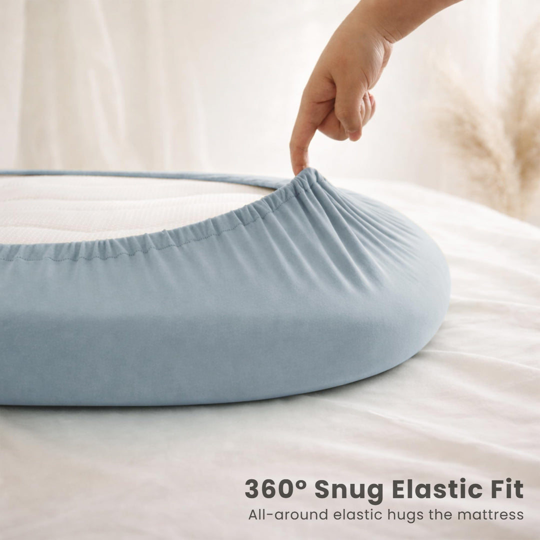 Konssy 3 Pack Stretchy Bassinet Sheets for Baby Girls and Boys, 32"x16" Silky-Soft & Breathable, Bassinet Mattress Sheet, Compatible with Halo Bassinest Swivel Sleeper, Graco, Snoo