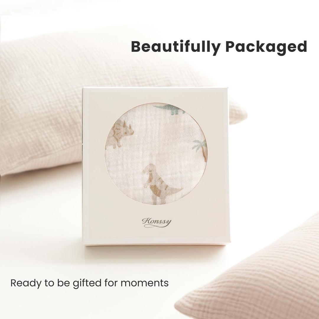 Konssy 2 Pack Muslin Toddler Pillowcases, Soft Baby Pillow Cases, 13"x18" 100% Cotton, Soft & Breathable, Envelope Closure, Floral & Solid, for Baby Boys & Girls, Naps & Travel