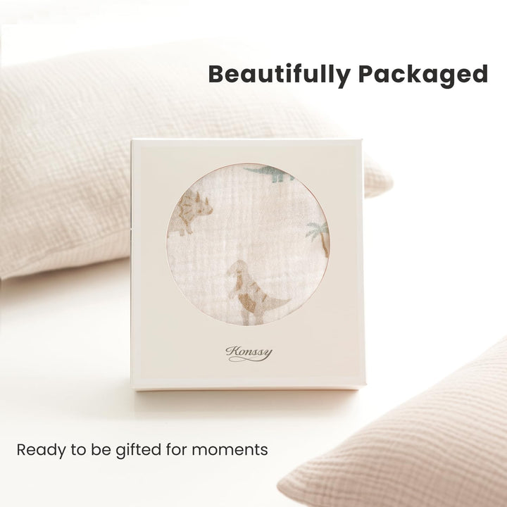 Konssy 2 Pack Muslin Toddler Pillowcases, Soft Baby Pillow Cases, 13"x18" 100% Cotton, Soft & Breathable, Envelope Closure, Floral & Solid, for Baby Boys & Girls, Naps & Travel