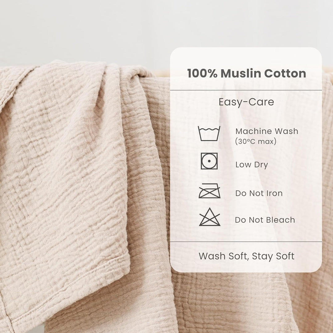 Konssy Muslin Bassinet Sheets for Baby Boys and Girls, 2 Pack, 33"x21" 100% Cotton, Bassinet Mattress Sheets, for Baby Delight, Dream on Me, Other Rectangle Bedside Mattresses