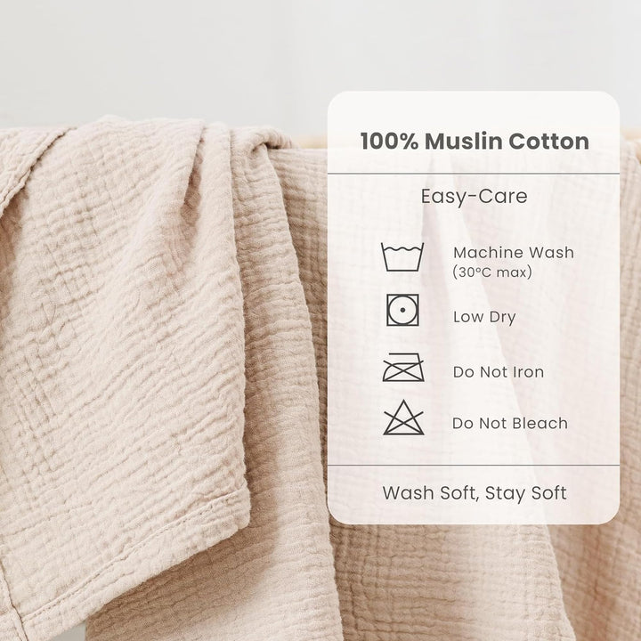 Konssy Muslin Bassinet Sheets for Baby Boys and Girls, 2 Pack, 33"x21" 100% Cotton, Bassinet Mattress Sheets, for Baby Delight, Dream on Me, Other Rectangle Bedside Mattresses