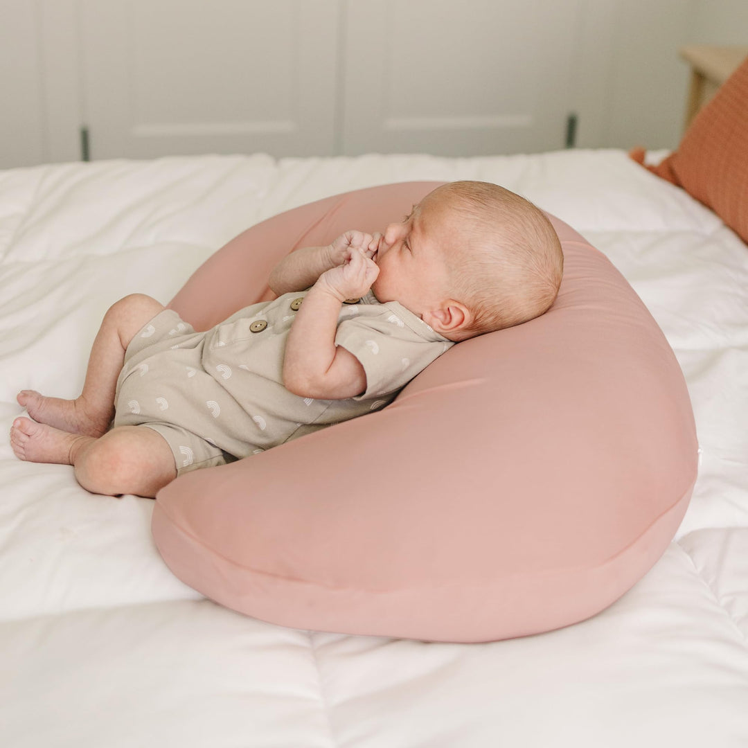 Konssy 2 Pack Nursing Pillow Covers, Soft Stretchy Cover for Breastfeeding Covers Only, Milk Silk Fabric, Breathable & Machine Washable, Slipcovers for Newborn Baby Boy Girl,
