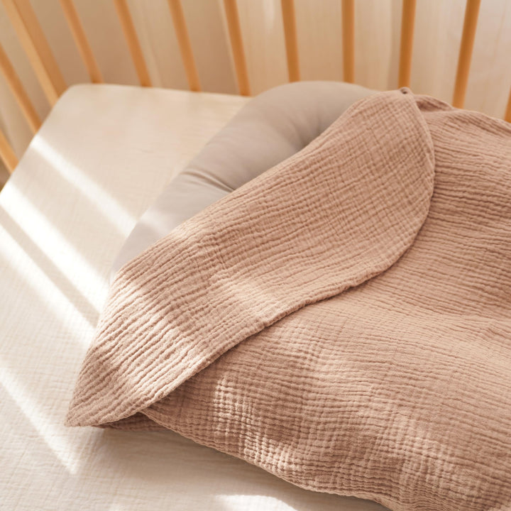 Konssy 2 Pack Muslin Baby Lounger Covers, Covers Only, 30.7" x 20" 100% Cotton, Soft & Breathable, Baby Nest Slipcover, Envelope Closure, Pre-Washed for Lasting Fit