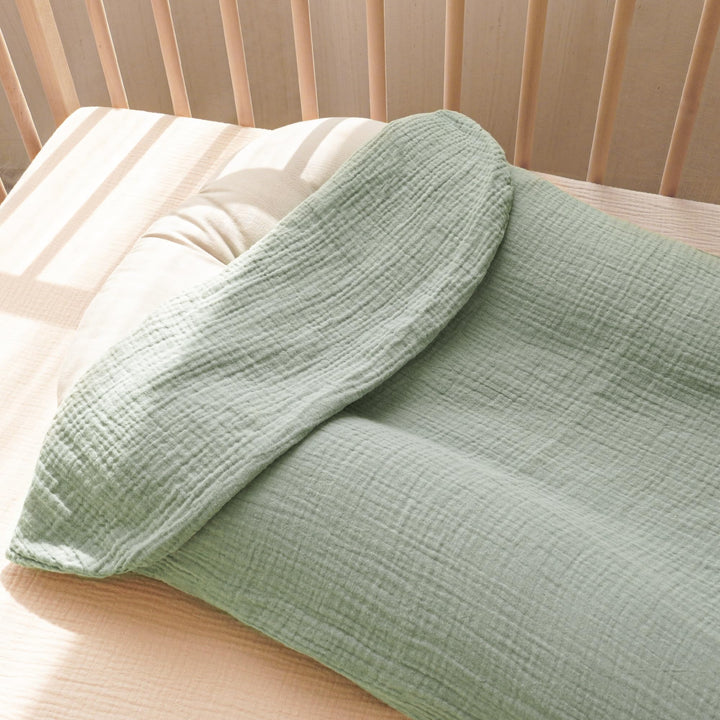 Konssy 2 Pack Muslin Baby Lounger Covers, Covers Only, 30.7" x 20" 100% Cotton, Soft & Breathable, Baby Nest Slipcover, Envelope Closure, Pre-Washed for Lasting Fit