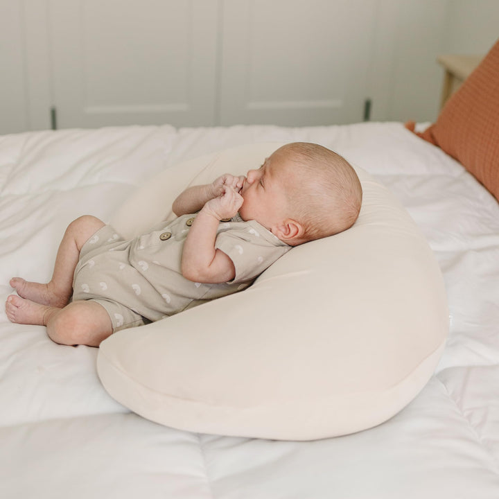 Konssy 2 Pack Nursing Pillow Covers, Soft Stretchy Cover for Breastfeeding Covers Only, Milk Silk Fabric, Breathable & Machine Washable, Slipcovers for Newborn Baby Boy Girl,