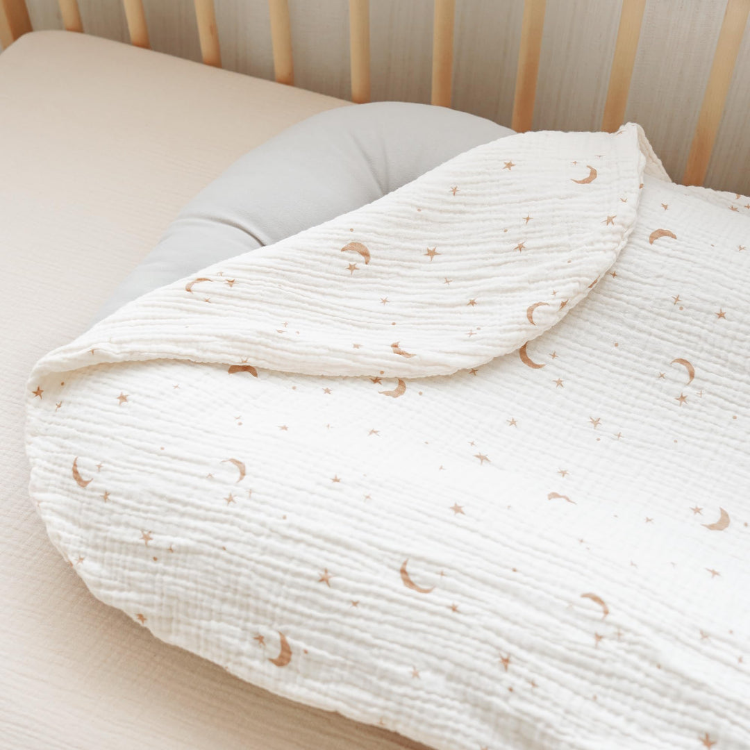 Konssy 2 Pack Muslin Baby Lounger Covers, Covers Only, 30.7" x 20" 100% Cotton, Soft & Breathable, Baby Nest Slipcover, Envelope Closure, Pre-Washed for Lasting Fit