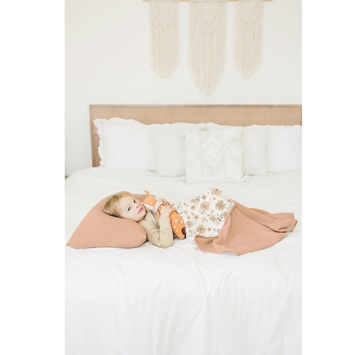 Konssy 100% Cotton Muslin Baby Blanket for Girls Boys, 40"x36" Soft & Lightweight, 4-Layer Muslin, for Receiving, Swaddling, Crib, Stroller & Nursery, Newborn to Toddler