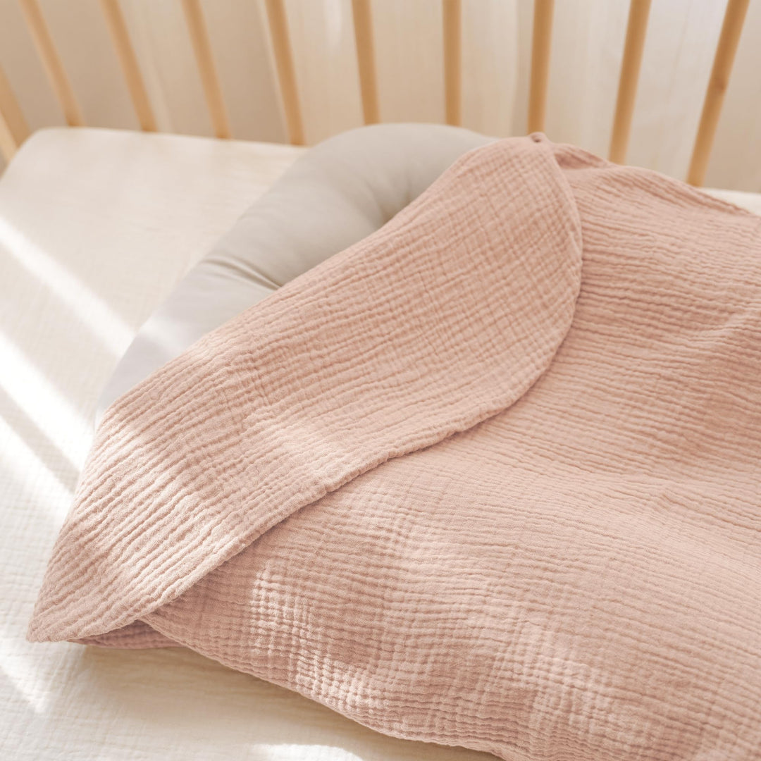 Konssy 2 Pack Muslin Baby Lounger Covers, Covers Only, 30.7" x 20" 100% Cotton, Soft & Breathable, Baby Nest Slipcover, Envelope Closure, Pre-Washed for Lasting Fit