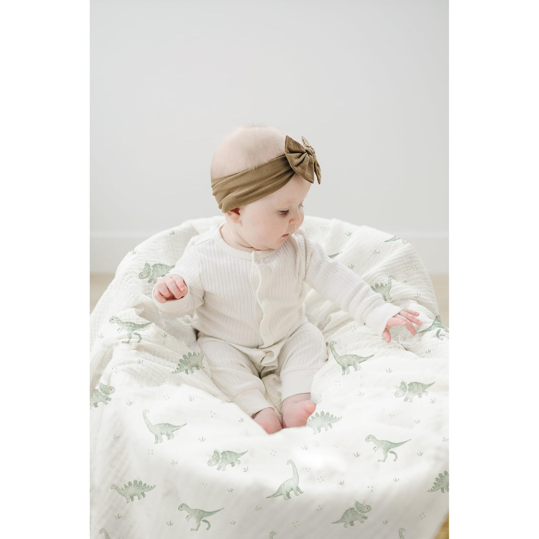 Konssy 3-Pack Muslin Baby Swaddle Blankets, 47 x 47 in Receiving Blankets Large Size, 100% Cotton, Ultra Soft & Breathable, Multi-Use Swaddles for Boys & Girls, from Newborn to Toddler