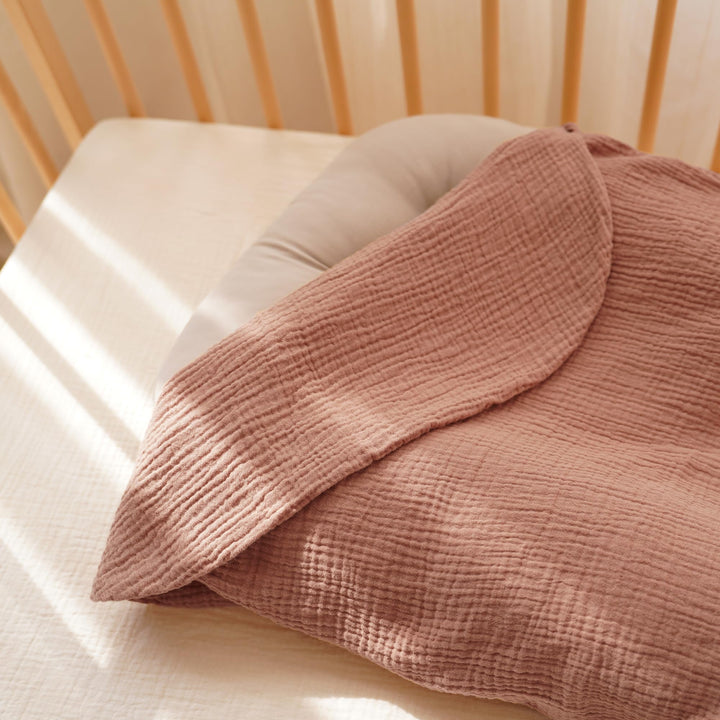 Konssy 2 Pack Muslin Baby Lounger Covers, Covers Only, 30.7" x 20" 100% Cotton, Soft & Breathable, Baby Nest Slipcover, Envelope Closure, Pre-Washed for Lasting Fit