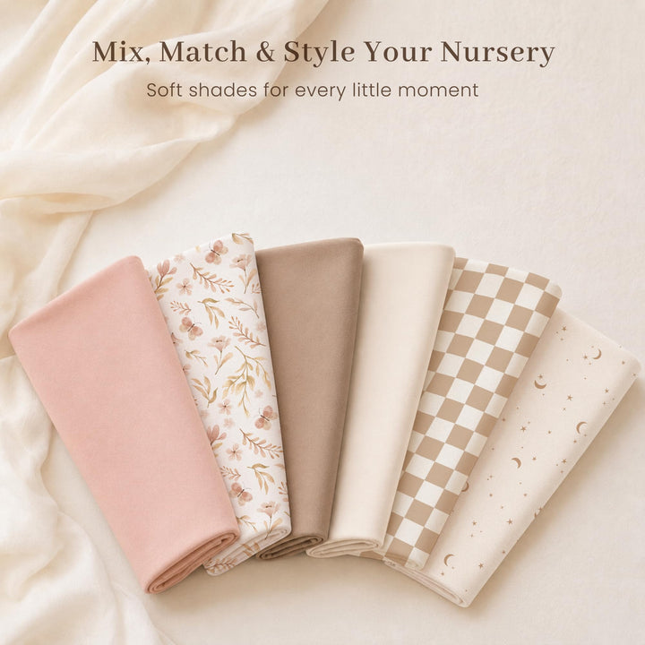 Konssy 2 Pack Nursing Pillow Covers, Soft Stretchy Cover for Breastfeeding Covers Only, Milk Silk Fabric, Breathable & Machine Washable, Slipcovers for Newborn Baby Boy Girl,