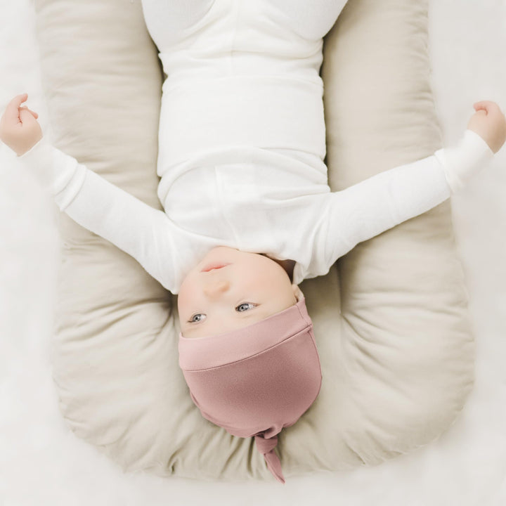 Konssy Baby Newborn Beanie Hat for Infant Girl Boy 0-6 Months Knot Sleepy Baby Hats, Buttery Soft & Stretchy Fabric, Preemie & Newborn Hospital Hat, for All Season