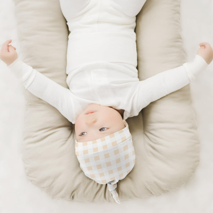Konssy Baby Newborn Beanie Hat for Infant Girl Boy 0-6 Months Knot Sleepy Baby Hats, Buttery Soft & Stretchy Fabric, Preemie & Newborn Hospital Hat, for All Season