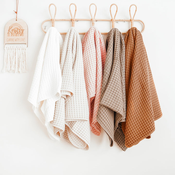 Konssy Waffle Baby Blanket for Boys & Girls, Soft Newborn Swaddle Blanket Waffle Knit, Cozy Crib Blanket Neutral for Nursery, Stroller & Toddler Bed, Machine Washable, 41" x 37"