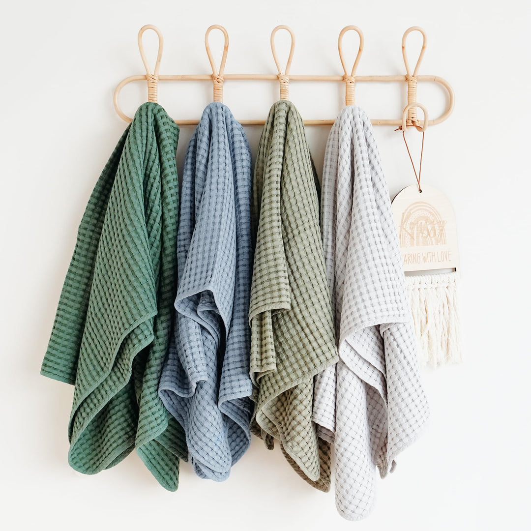 Konssy Waffle Baby Blanket for Boys & Girls, Soft Newborn Swaddle Blanket Waffle Knit, Cozy Crib Blanket Neutral for Nursery, Stroller & Toddler Bed, Machine Washable, 41" x 37"