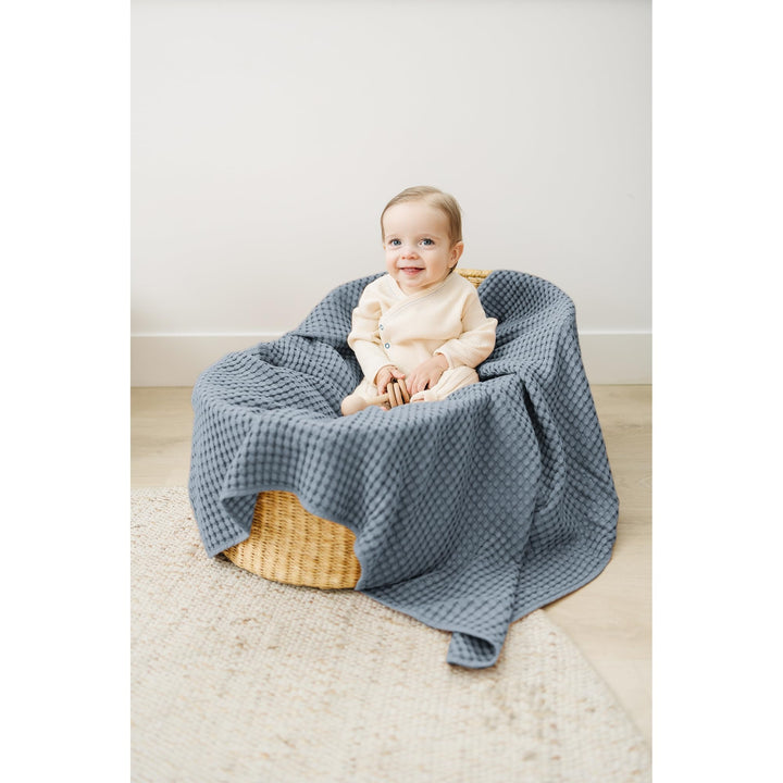 Konssy Waffle Baby Blanket for Boys & Girls, Soft Newborn Swaddle Blanket Waffle Knit, Cozy Crib Blanket Neutral for Nursery, Stroller & Toddler Bed, Machine Washable, 47" x 33"