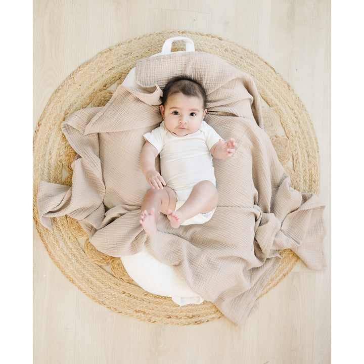 Konssy 3-Pack Muslin Baby Swaddle Blankets, 47 x 47 in Receiving Blankets Large Size, 100% Cotton, Ultra Soft & Breathable, Multi-Use Swaddles for Boys & Girls, from Newborn to Toddler